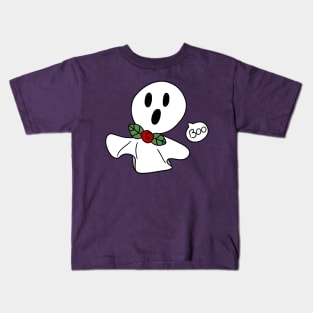 Rose Bow Tie Ghost Kids T-Shirt